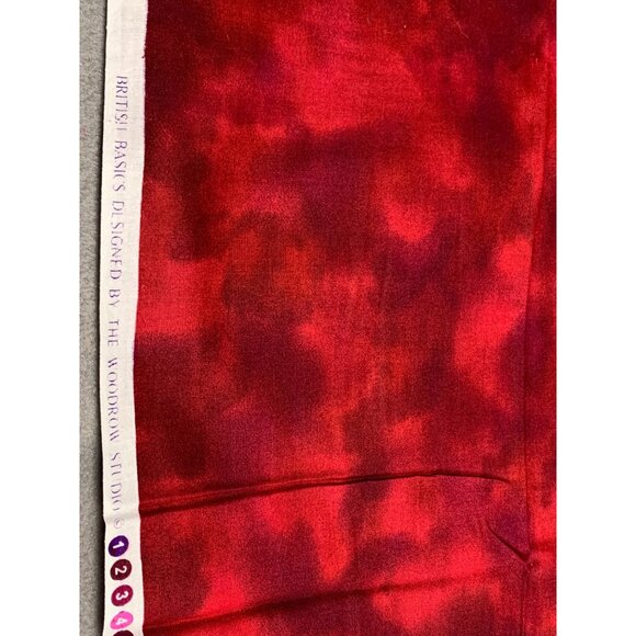 Rich Red Cotton Fabric 1/2 Yard 44" Wide British Basics By The Woodrow Studio - Picture 2 of 10